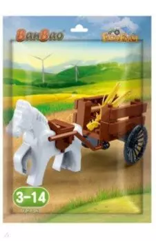 Конструктор Лошадка с повозкой, 27 деталей