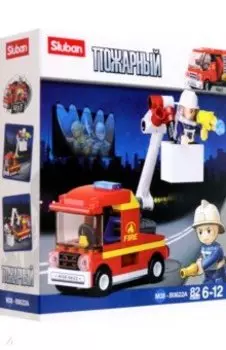 Конструктор Пожарная машина, 82 детали