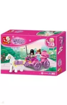 Конструктор Розовая мечта. Принцесса в карете, 99 деталей