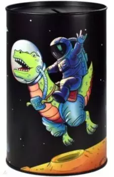 Копилка металлическая Космонавт