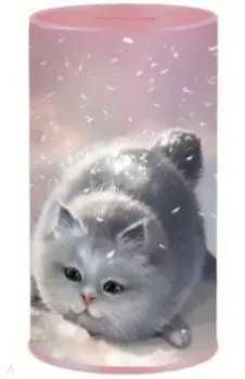 Копилка металлическая Коты