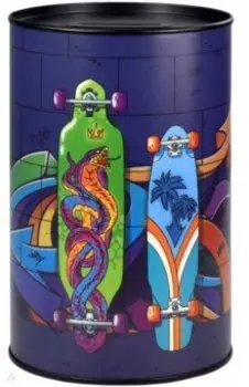 Копилка металлическая Скейты