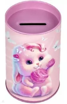 Копилка-подставка для канцелярских принадлежностей Зайка, металлическая