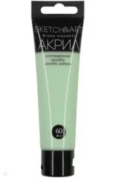 Краска акриловая Sketch&Art, пастельная мятная, 60 мл.