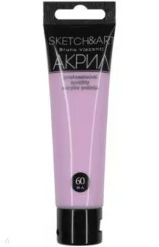 Краска акриловая Sketch&Art, пастельная сиреневая, 60 мл.
