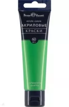 Краска акриловая, зеленая металлик, 60 мл