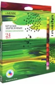Краски акриловые, 24 цвета