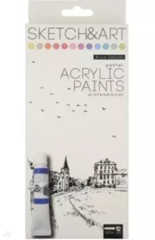 Краски акриловые Sketch&Art, 12 пастельных цветов
