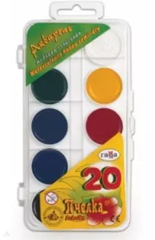 Краски акварель медовые полусухие "Пчелка", 19 цветов