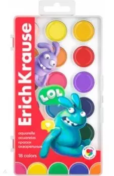 Краски акварельные Jolly Friends, 18 цветов