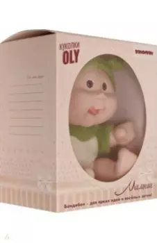Кукла малыш Oly толстощекий с улыбкой, в зеленом (ВВ5071)