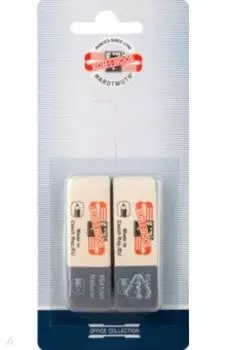 Ластики для графита и чернил, серо-белые, 2 штуки