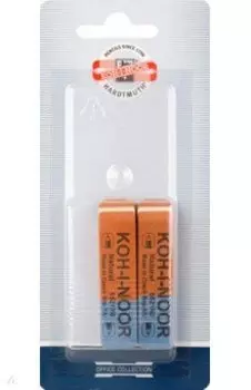 Ластики для графита и чернил, сине-красные, 2 штуки