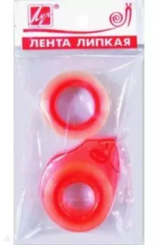 Лента клейкая канцелярская, в диспенсере, 18 мм, 2 штуки