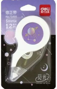 Лента корректирующая (12м x 5 мм), цвет корпуса в ассортименте (71499)