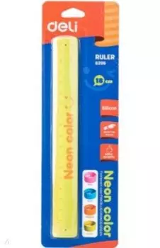 Линейка 18 см, ассортимент, гибкая/браслет (E6206)