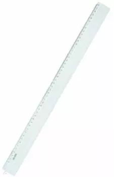 Линейка, 50 см, пластиковая, прозрачная