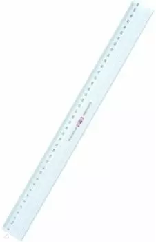 Линейка металлическая, с режущей стороной для отрыва бумаги, 40 см.