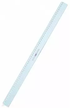 Линейка металлическая, с режущей стороной для отрыва бумаги, 60 см.