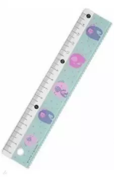 Линейка Слоники, 15 см, пластиковая