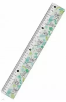 Линейка Sweet Animals. Коалы-очаровашки, 20 см, пластиковая, с волнистым краем