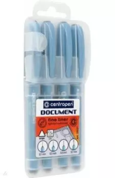 Линеры Document, 4 штуки, черные