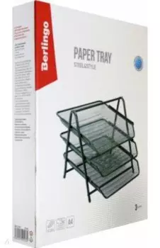 Лоток для бумаг, горизонтальный, "Steel&Style", 3-х секционный (BMs_41032)