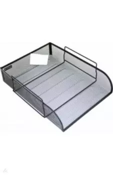 Лоток для бумаг, горизонтальный, "Steel&Style", черный (BMs_41012)