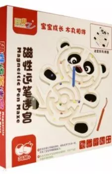 Магнитный деревянный лабиринт Панда