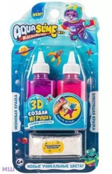 Малый набор Aqua Slime из цветного геля, розово-фиолетовый