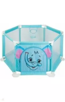 Манеж складной Веселые игры, голубой