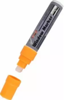 Маркер по стеклу с жидким мелом, оранжевый