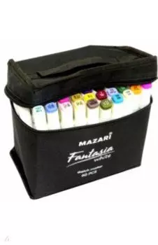 Маркеры для скетчинга двусторонние "Fantasia White", 60 цветов (M-6025-60)