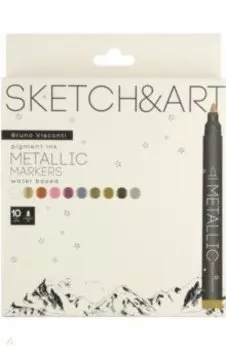 Маркеры металлик SKETCH&ART, 10 цветов