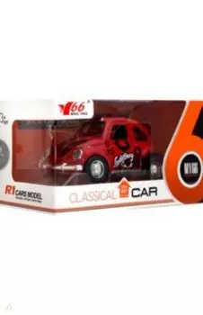 Машинка металлическая с открывающимися дверцами, красная