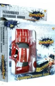 Машинка разбивающаяся, инерционная, красная