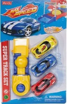 Машинки с пусковым устройством, 3 штуки