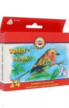 Мелки восковые акварельные Trio, 24 цвета
