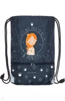 Мешок для обуви PRINCESS, 2 секции, синий