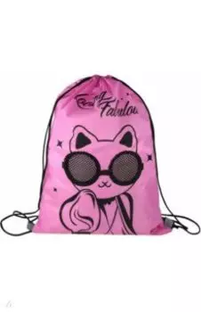 Мешок для сменной обуви Фэшн кошка, 36х48 см, 1 отделение