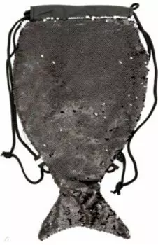 Мешок дорожный (черно-серебряный, с пайетками) (48815)