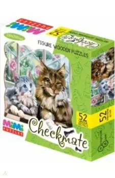 Фигурный деревянный пазл Шахматы, 52 элемента