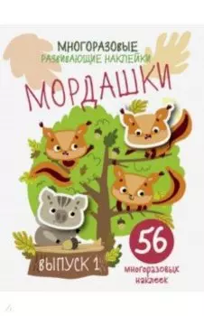 Многоразовые развивающие наклейки. Мордашки. Выпуск 1
