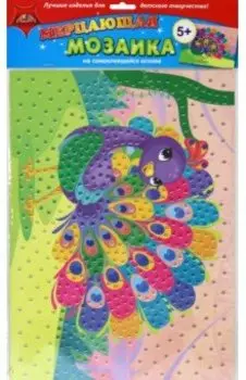 Мозаика мерцающая самоклеящаяся из мягкого пластика Павлин