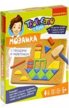 Мозаика с гвоздями и молоточком