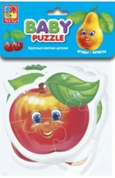 Мягкие пазлы Фрукты, 4 картинки