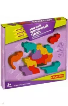 Мягкий фигурный пазл "Тренируем пространственное мышление. Кошки и мышь" (BB4219)