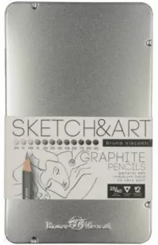 Набор чернографитовых карандашей GraphixPro, 12 штук