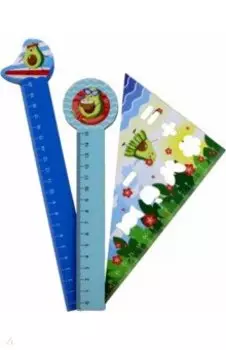 Набор деревянных линеек 3 шт Авокадо