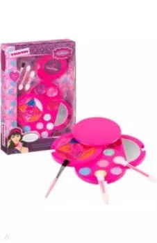 Набор детской декоративной косметики. Косметичка круглая с зеркальцем